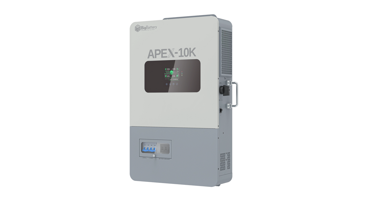 High quality photo of the Big Battery Apex-10k Front Right View. Photo sourced by Current Connected.