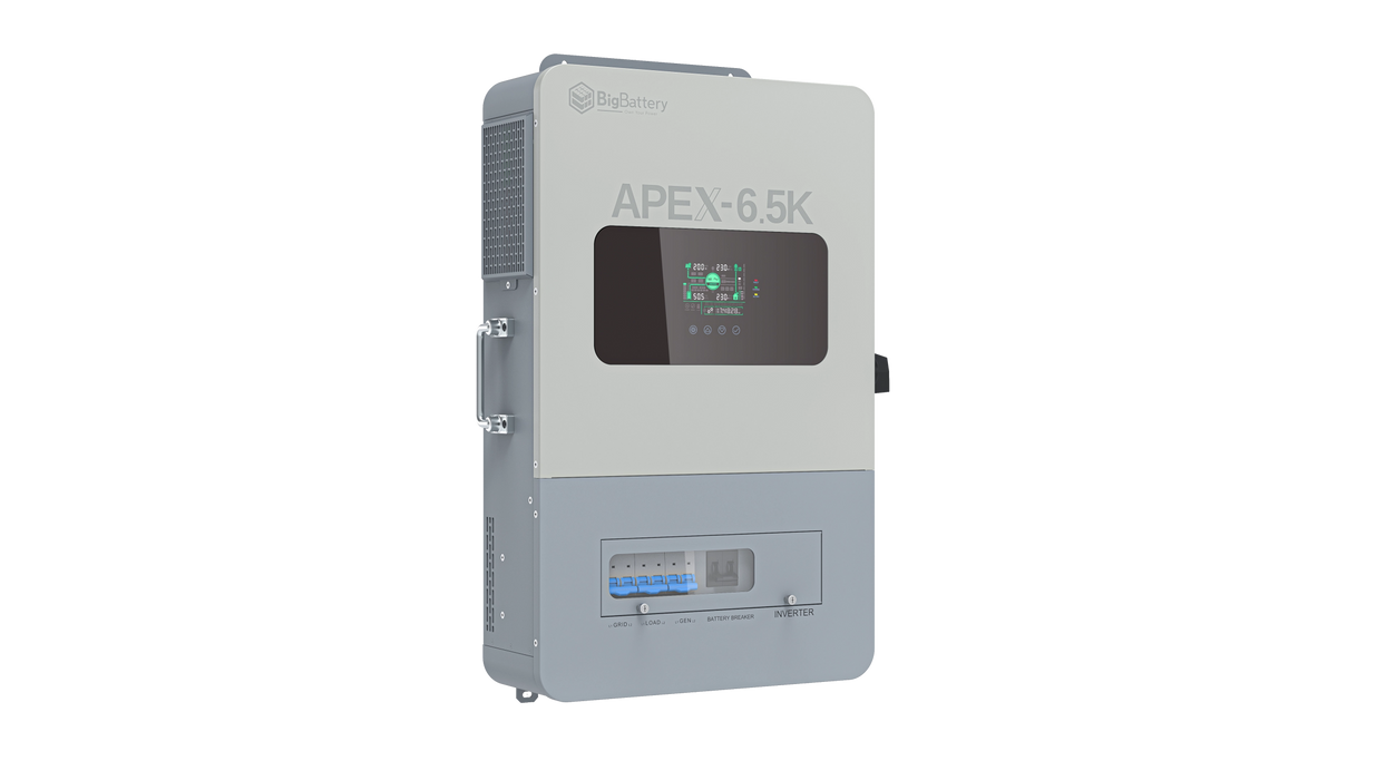 High quality photo of the Big Battery Apex-6.5k Front Left View. Photo sourced by Current Connected.