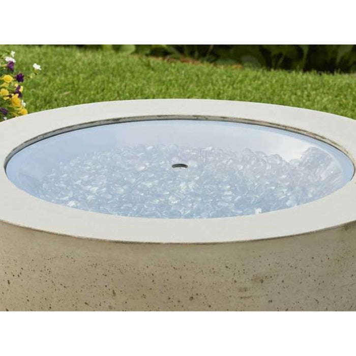 The Outdoor Greatroom 20" Round Glass Burner Cover Fire Pit - Close-Up