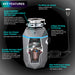 Forno Acqua BrightDiamond Black Onyx 3/4HP Super Quiet Garbage Disposal Corded with Motion... Kitchen Appliance - View 9