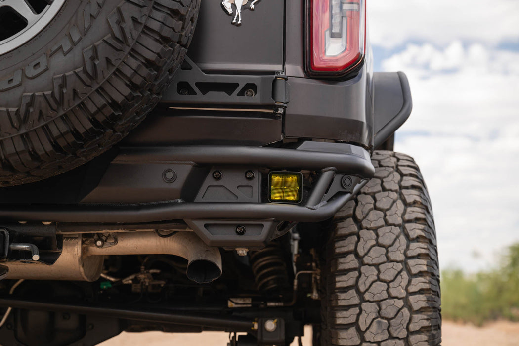 DV8 Offroad 2021-2026 Ford Bronco Rear Tube Bumper – installed on vehicle, image 14 of 20