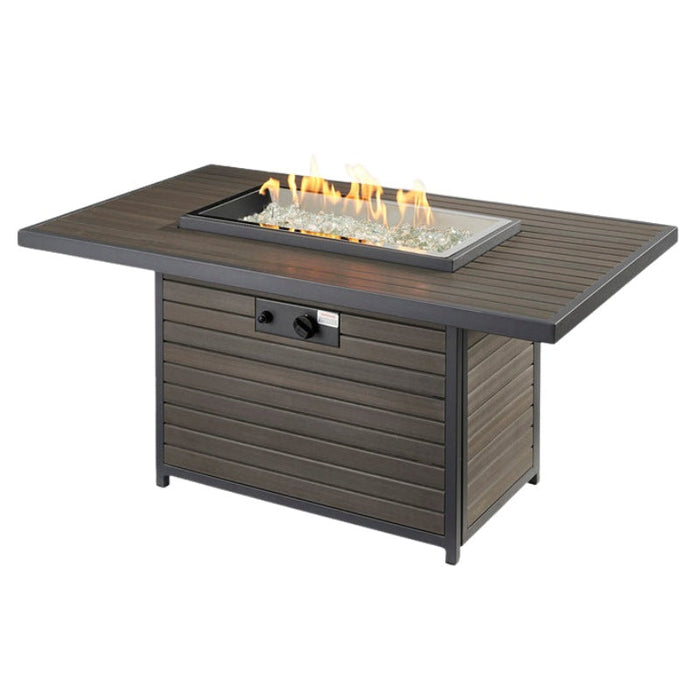 The Outdoor Greatroom Brooks Rectangular Gas Fire Pit Table | BRK-1224-19-K