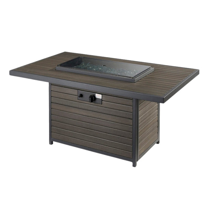 The Outdoor Greatroom Brooks Rectangular Gas Fire Pit Table | BRK-1224-19-K