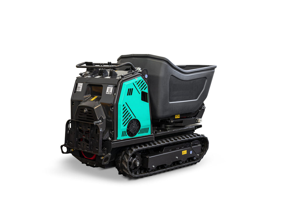 IMER Tracker 1624 Tracked Dumper – 2,400 lb Load, Honda iGX800 25 HP – Back Right (Fixed Bucket)
