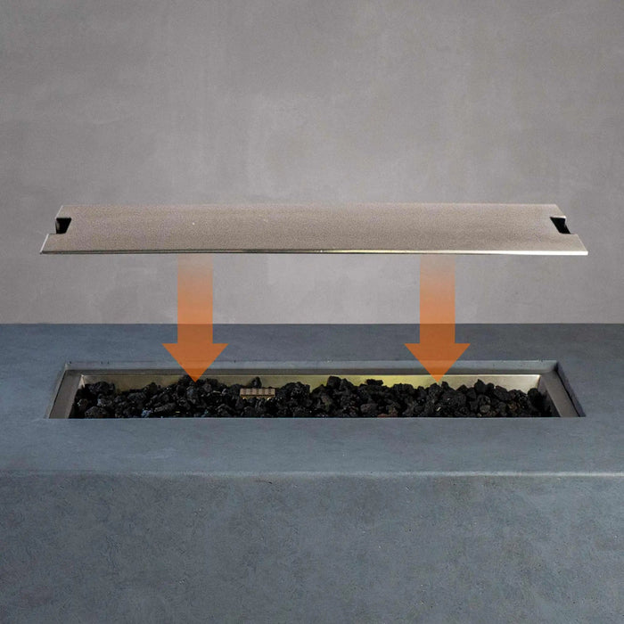 Starfire Designs Beton Rectangle Stainless Steel Burner Cover Starfire Designs