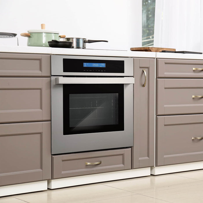 Cosmo 4-Piece Appliance Package - 30-Inch Electric Cooktop, Under Cabinet Range Hood, Wall Oven and Microwave in Stainless Steel (COS-4PKG-138) Cosmo