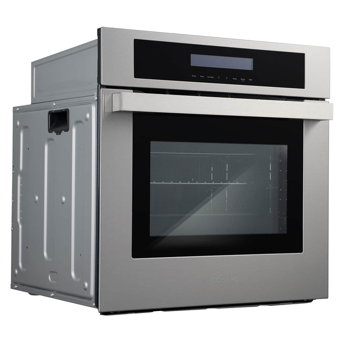 Cosmo 4-Piece Appliance Package - 30-Inch Electric Cooktop, Refrigerator, Wall Oven and Microwave in Stainless Steel (COS-4PKG-263) Cosmo