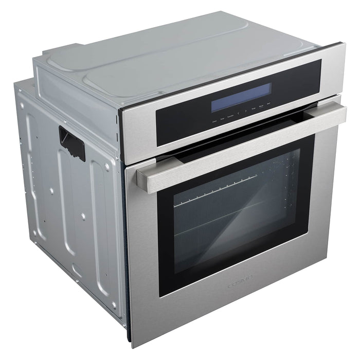 Cosmo 4-Piece Appliance Package - 30-Inch Electric Cooktop, Refrigerator with Water Dispenser, Electric Wall Oven and Over-the-Range Microwave in Stainless Steel (COS-4PKG-718) Cosmo