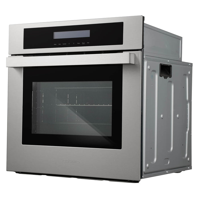 Cosmo 4-Piece Appliance Package - 30-Inch Electric Cooktop, Refrigerator with Water Dispenser, Electric Wall Oven and Over-the-Range Microwave in Stainless Steel (COS-4PKG-718) Cosmo