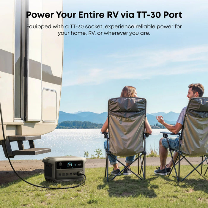 Anker SOLIX C2000 Gen2 Portable Power Station + 400w Solar Panel + Car Alternator Charger - lifestyle in-use