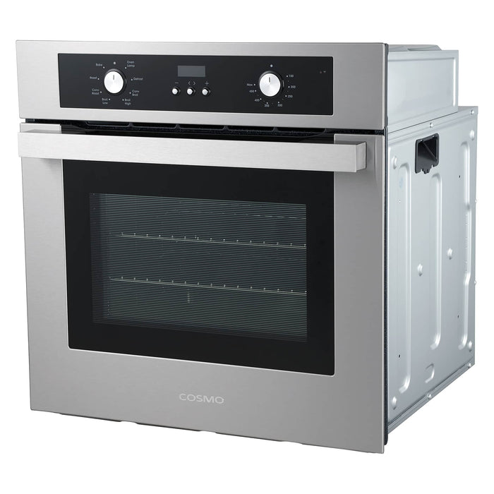 Cosmo 4-Piece Appliance Package - 30-Inch Electric Cooktop, Refrigerator, Wall Oven and Microwave Drawer in Stainless Steel (COS-4PKG-273) Cosmo