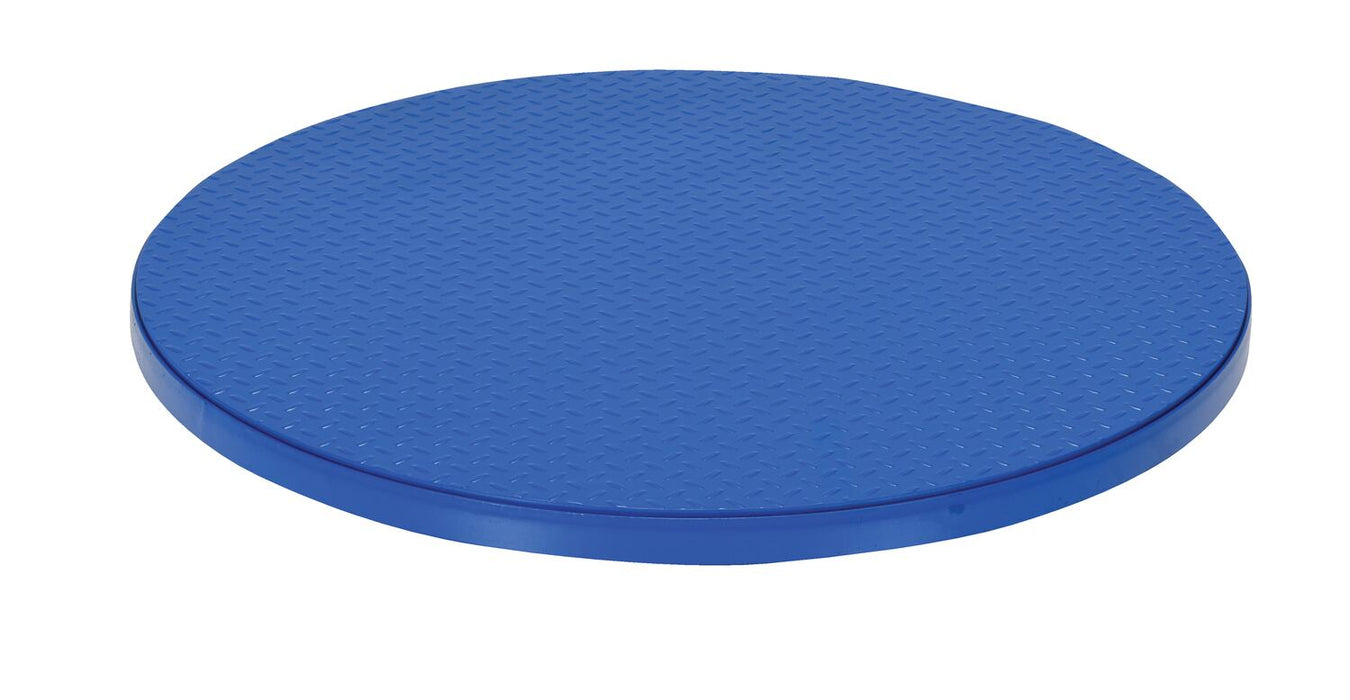 Vestil CA-24-4-TP-RTP Steel 24 in. Carousel, 4K Capacity, Round Tread Top Plate Blue