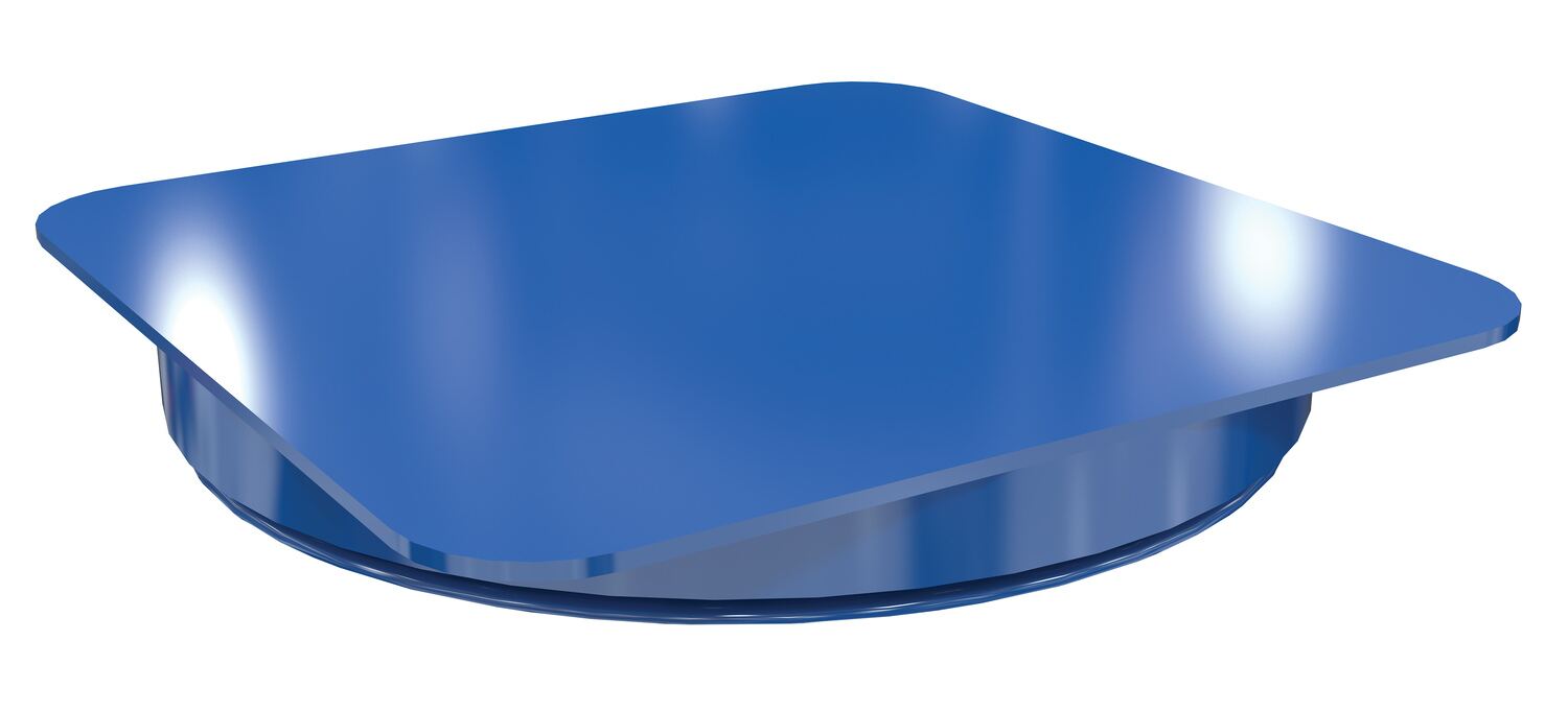 Vestil CA-24-4-TP-STP Steel 24 in. Carousel, 4K Capacity, Square Tread Top Plate Blue