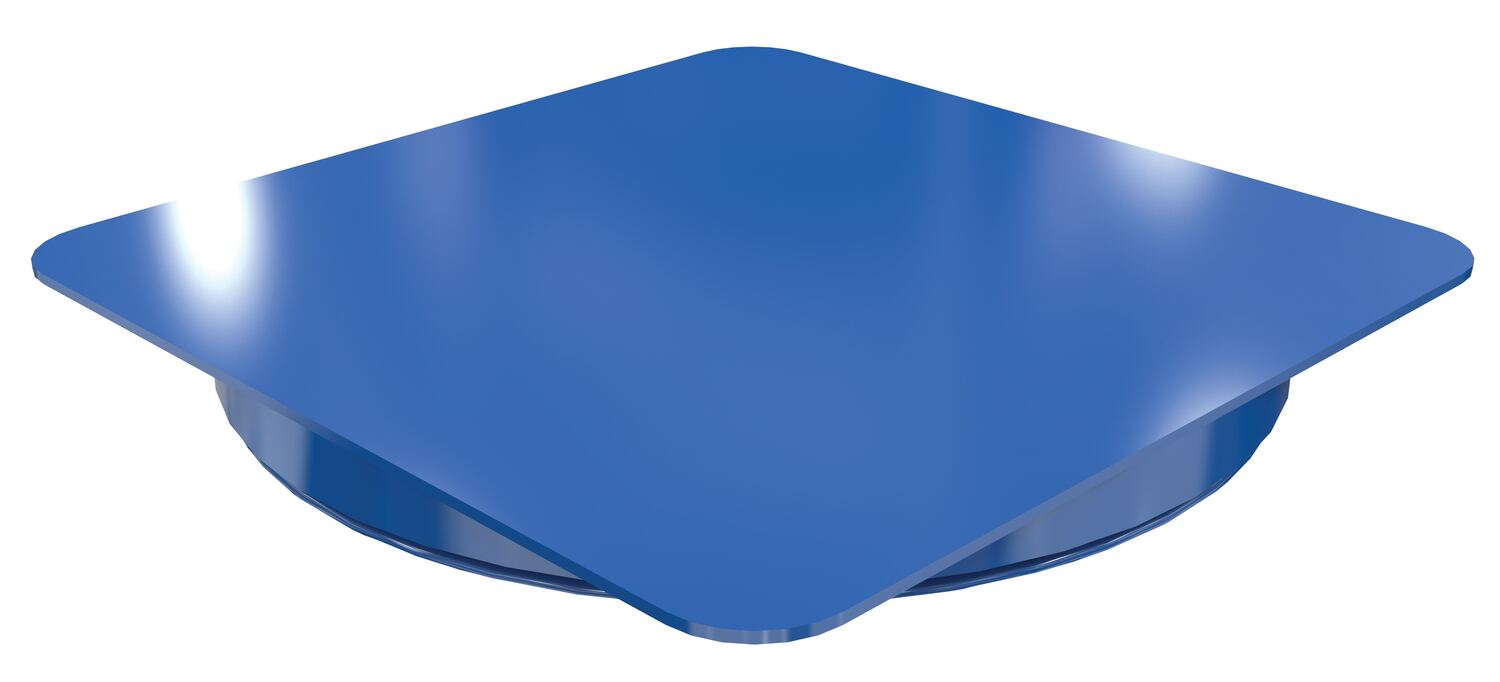 Vestil CA-40-4-TP-SSM Steel 40 in. Carousel, 4K Capacity, Square Smooth Top Plate Blue