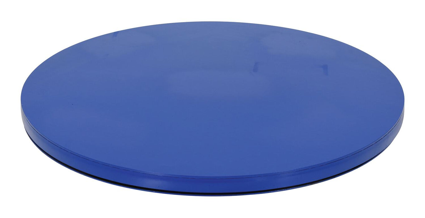 Vestil CA-72-2-TP-RSM Steel 72 in. Carousel, 2K Capacity, Round Smooth Top Plate Blue