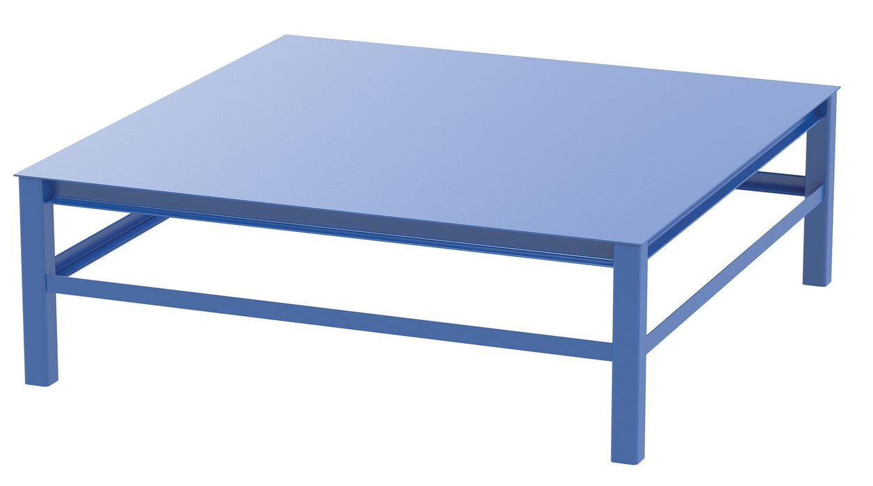 Vestil CA-BASE-72-24 Factory Installed Steel Elevated Bases for Carousels 72 in. x 24 in. 6,000 lb. Capacity Blue