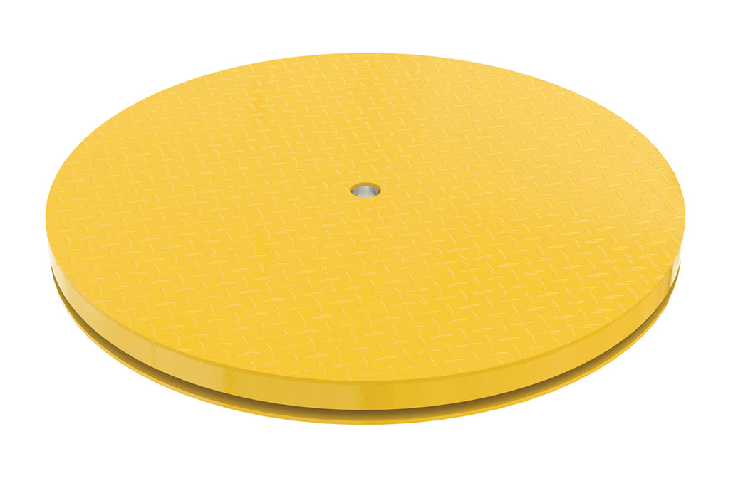 Vestil CA-KP-36R-4 Heavy Duty Round King Pin Carousel 36 in. 4,000 lb. Capacity Yellow
