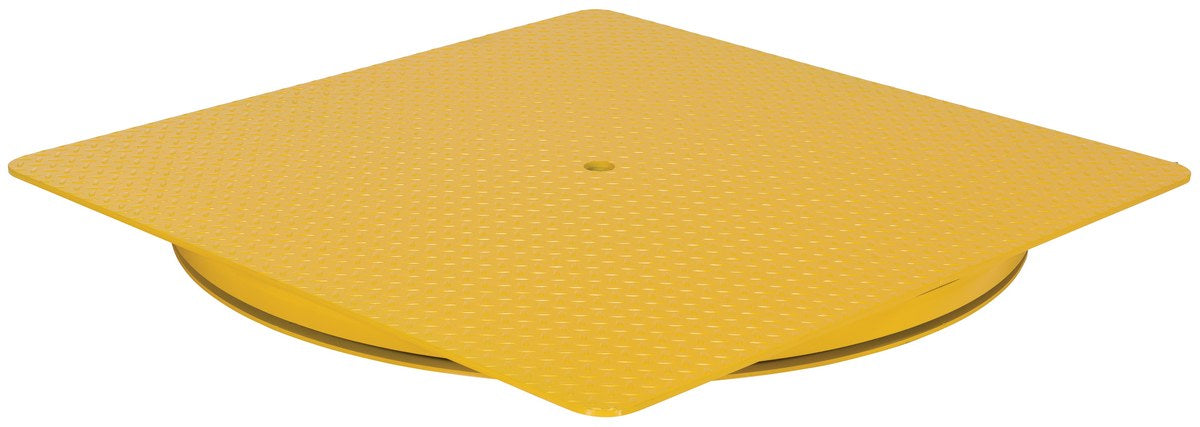 Vestil CA-KP-4848-6 Heavy Duty Square King Pin Carousel 48 in. x 48 in. 6,000 lb. Capacity Yellow