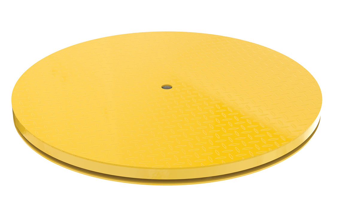 Vestil CA-KP-48R-4 Heavy Duty Round King Pin Carousel 48 in. 4,000 lb. Capacity Yellow