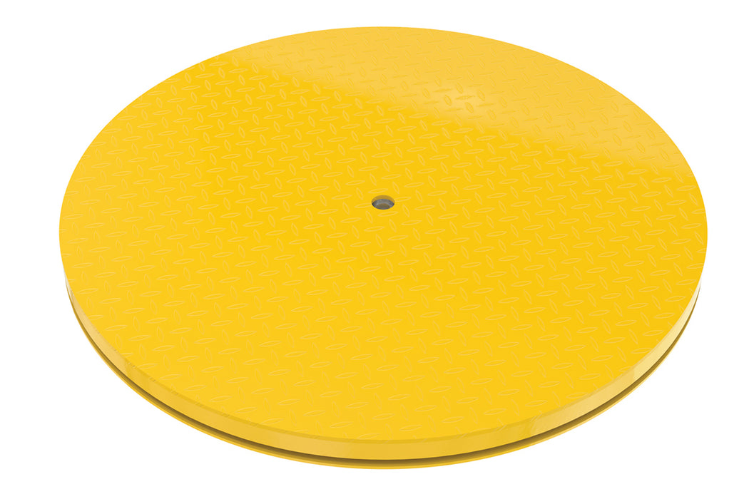 Vestil CA-KP-48R-6 Heavy Duty Round King Pin Carousel 48 in. 6,000 lb. Capacity Yellow