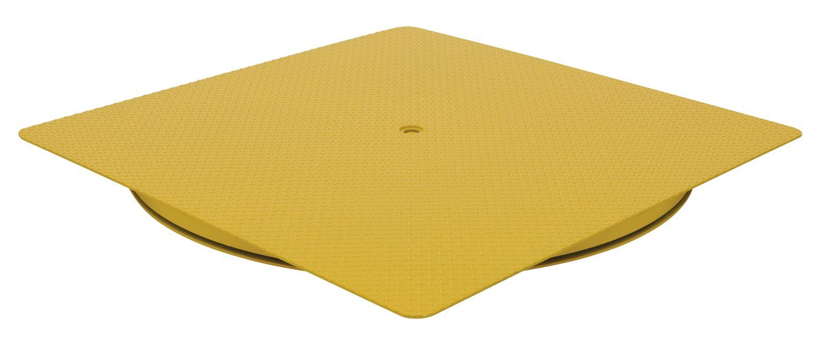 Vestil CA-KP-6060-4 Heavy Duty Square King Pin Carousel 60 in. x 60 in. 4,000 lb. Capacity Yellow