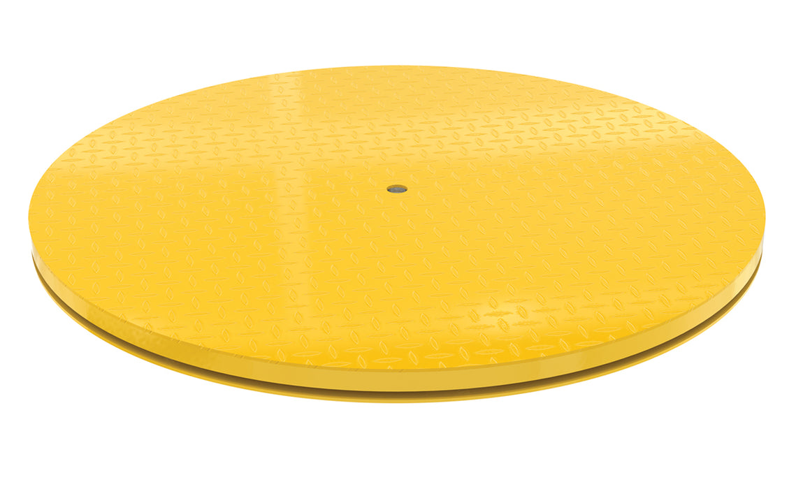 Vestil CA-KP-60R-4 Heavy Duty Round King Pin Carousel 60 in. 4,000 lb. Capacity Yellow