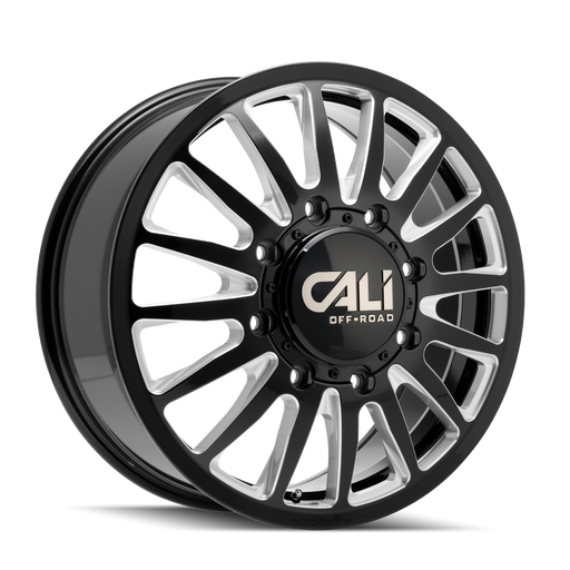 Cali Offroad 9110D SUMMIT DUALLY Gloss Black Milled Wheel 1
