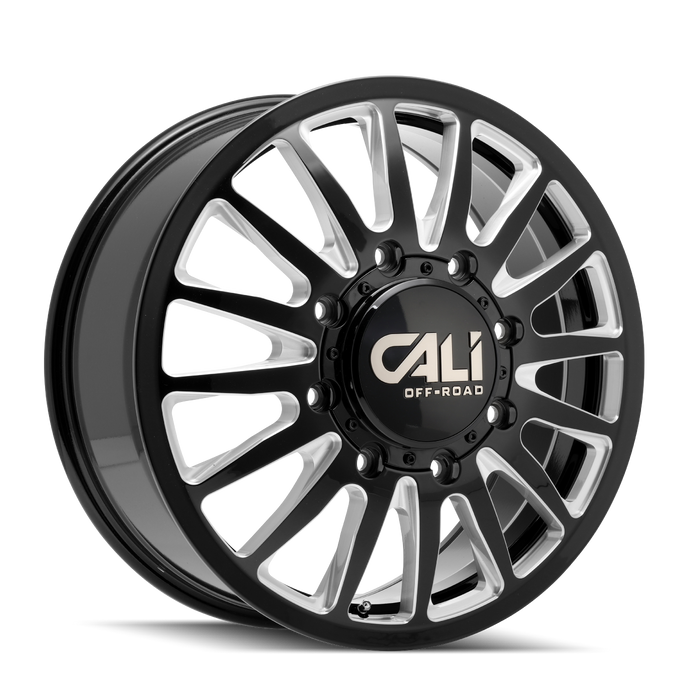 Cali Offroad 9110D SUMMIT DUALLY Gloss Black Milled Wheel 1