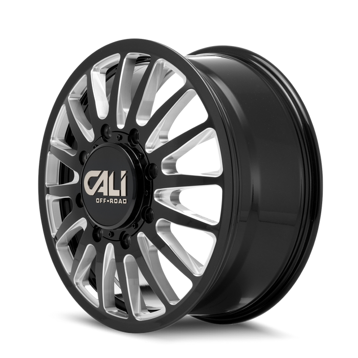 Cali Offroad 9110D SUMMIT DUALLY Gloss Black Milled Wheel 2