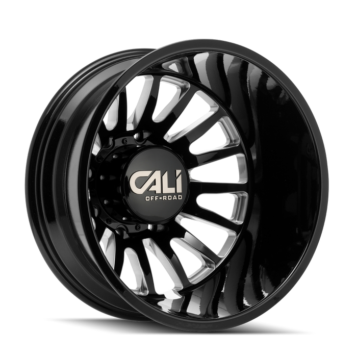 Cali Offroad 9110D SUMMIT DUALLY Gloss Black Milled Wheel 3