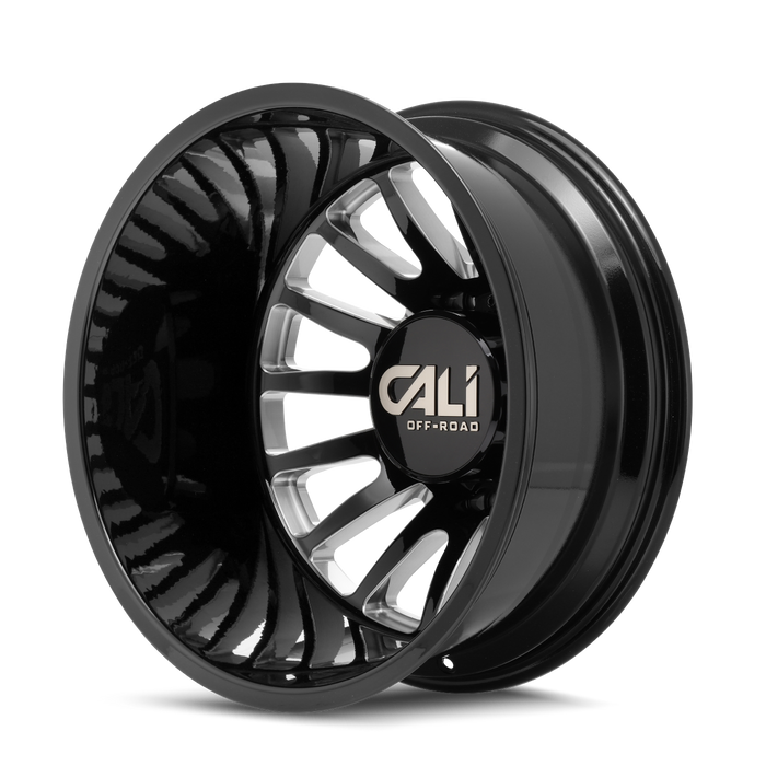 Cali Offroad 9110D SUMMIT DUALLY Gloss Black Milled Wheel 4
