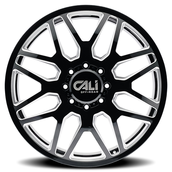 Cali Offroad 9115D INVADER DUALLY Gloss Black Milled Wheel 3