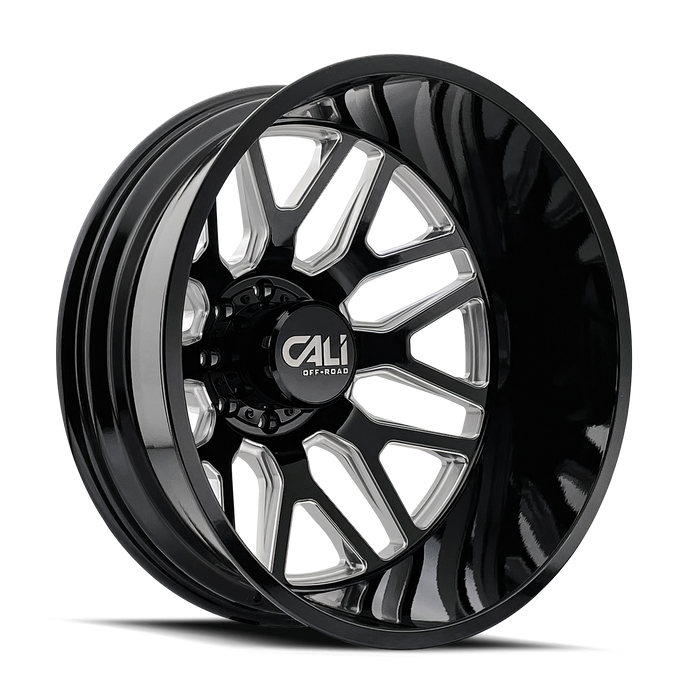 Cali Offroad 9115D INVADER DUALLY Gloss Black Milled Wheel 4