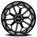 Cali Offroad AUBURN Gloss Black Milled Wheel 3
