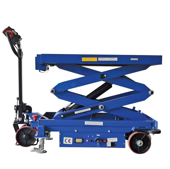 Vestil CART-1500D-DC-CTD-SC steel hydraulic double scissor cart dc powered with scale - view 2