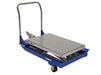 Vestil CART-40-10-M-PSS Partially Stainless Steel Foot Pump Powered Scissor Cart 48 in. x 40 in. 1,000 lb. Capacity Blue / Ye
