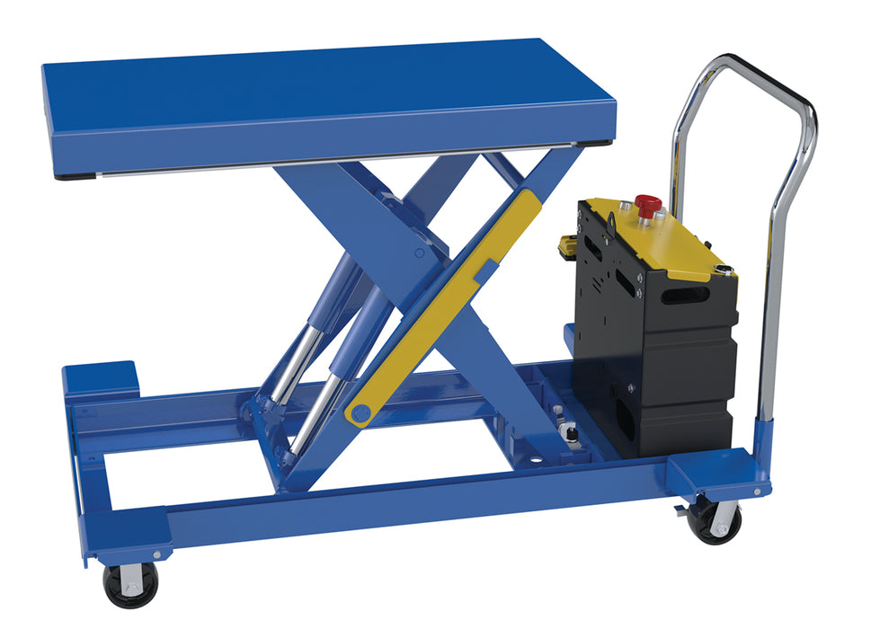 Vestil CART-LP-2000-2040-DC Steel DC Heavy Duty Low Profile Scissor Lift Cart 20 in. x 40 in. Projections 2,000 lb. Capacity 