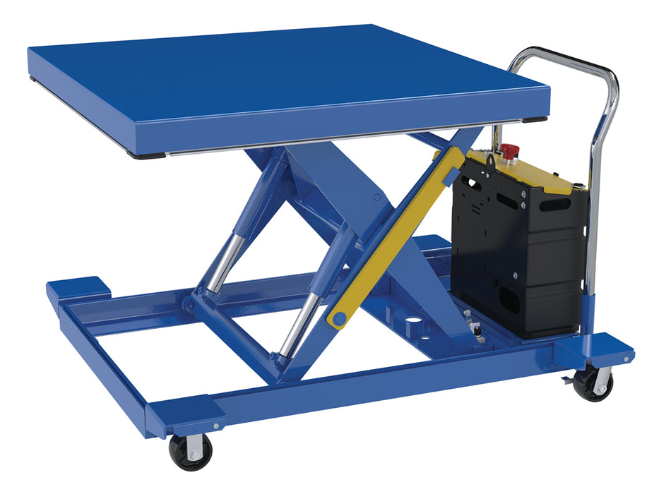 Vestil CART-LP-2000-4242-DC Steel DC Heavy Duty Low Profile Scissor Lift Carts 42 in. x 42 in. 2,000 lb. Capacity Blue