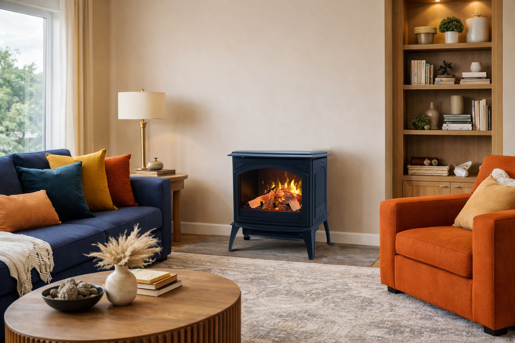 Electric Fireplace E70-HO - side view