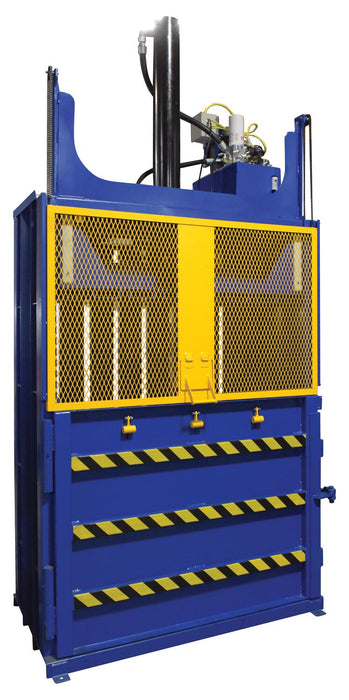 Vestil CBB-3000-37 Steel Cardboard Baler 60 in x 30 in x 42 in 1100 lb Capacity Blue / Yellow