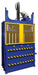 Vestil CBB-3000-37 Steel Cardboard Baler 60 in x 30 in x 42 in 1100 lb Capacity Blue / Yellow