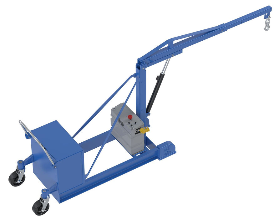 Vestil CBFC-1000-DC Steel DC Counter Balance Floor Crane 1,000 lb. Capacity Blue