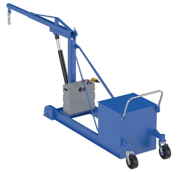 Vestil CBFC-2000-DC Steel DC Counter Balance Floor Crane 2,000 lb. Capacity Blue