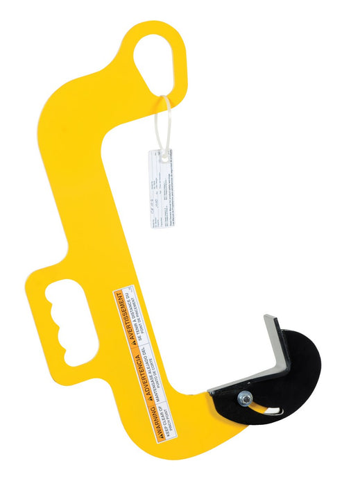 Vestil CH-10-6 Steel Overhead Coil Hook 6 in. 1,000 lb. Capacity Yellow
