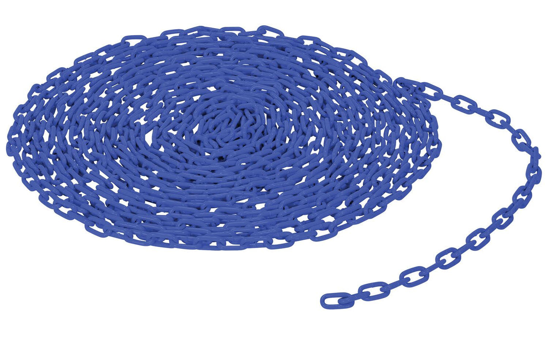 Vestil CHAIN-316-50-BL Steel Bollard Safety Chain 50 Foot 3/16 in. Thickness Blue