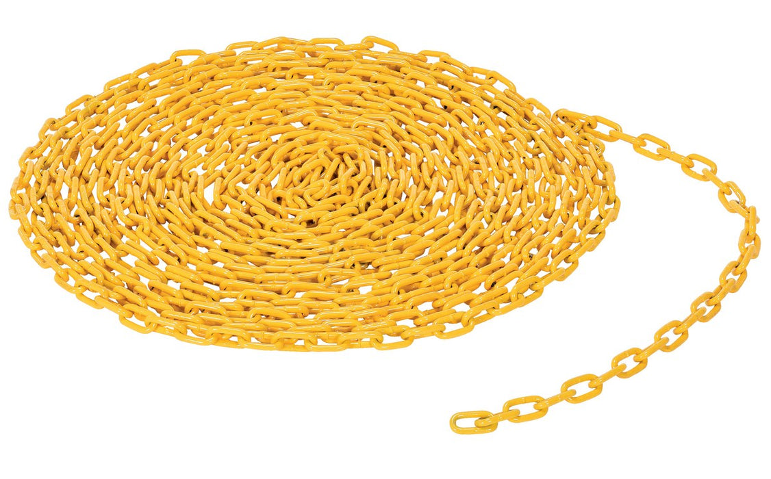 Vestil CHAIN-316-PF-YL Steel Bollard Safety Chain Per Foot 3/16 in. Thickness Yellow