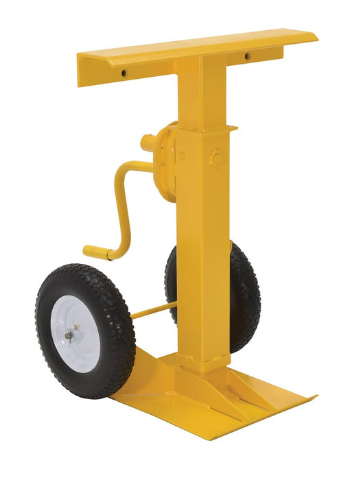 Vestil CJ-BEAM-SN Steel Stabilizing Jack with Solid Foam Wheels 100,000 lb. Static Capacity Yellow