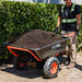 Tomahawk Power Heavy Duty Electric Utility Cart 40V Battery-Powered Wheelbarrow 660-lb. Bucket Capacity - Side View