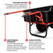 Tomahawk Power Heavy Duty Electric Utility Cart 40V Battery-Powered Wheelbarrow 660-lb. Bucket Capacity - Dimensions
