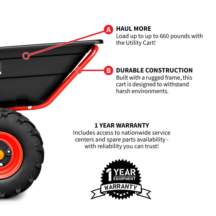 Tomahawk Power Heavy Duty Electric Utility Cart 40V Battery-Powered Wheelbarrow 660-lb. Bucket Capacity - Lifestyle View